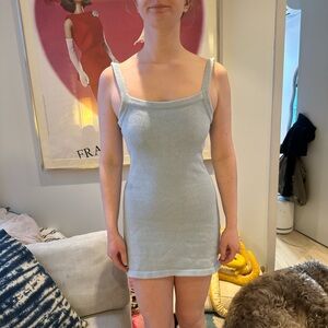 Light Blue Knit Mini Dress